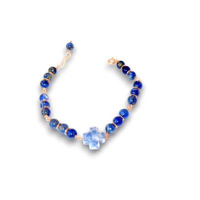 Bracciale Croce Sodalite | Spiritualità Calma e Verità