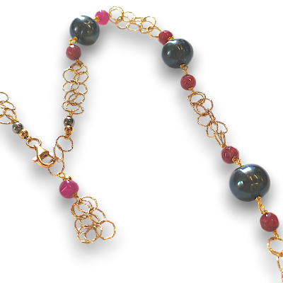 Collana Perle ed Agata | Gioielli personalizzati
