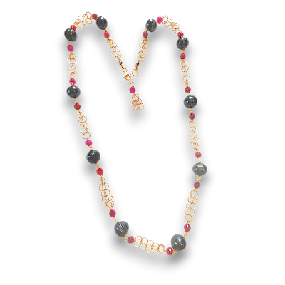 Collana Perle ed Agata | Gioielli personalizzati