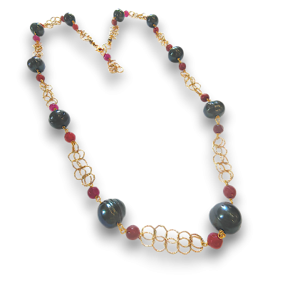 Collana Perle ed Agata | Gioielli personalizzati