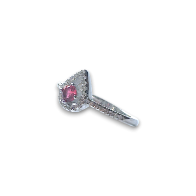 Anello goccia rubi | Gioiello d'Amore