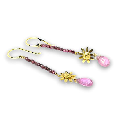 Orecchini margherite rosa