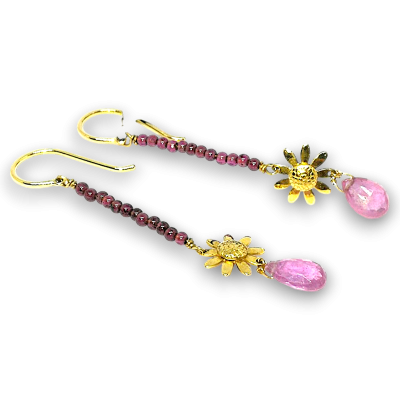 Orecchini margherite rosa